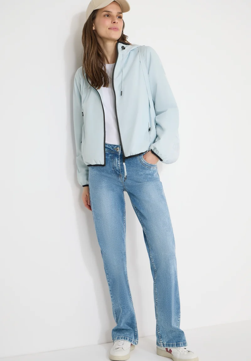 Padded Jacket - packable, watercolour blue