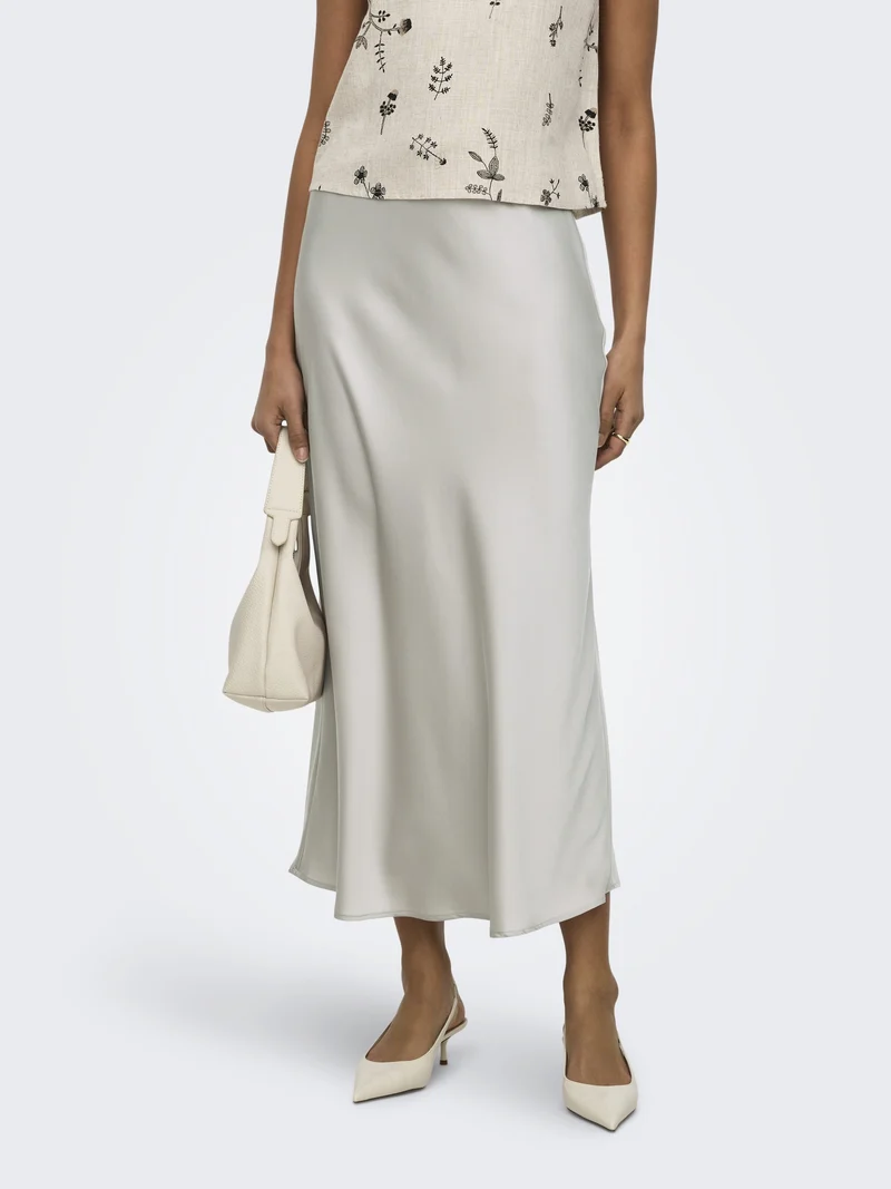 ONLCHIGO ANKEL SATIN SKIRT NOOS WVN, Dove