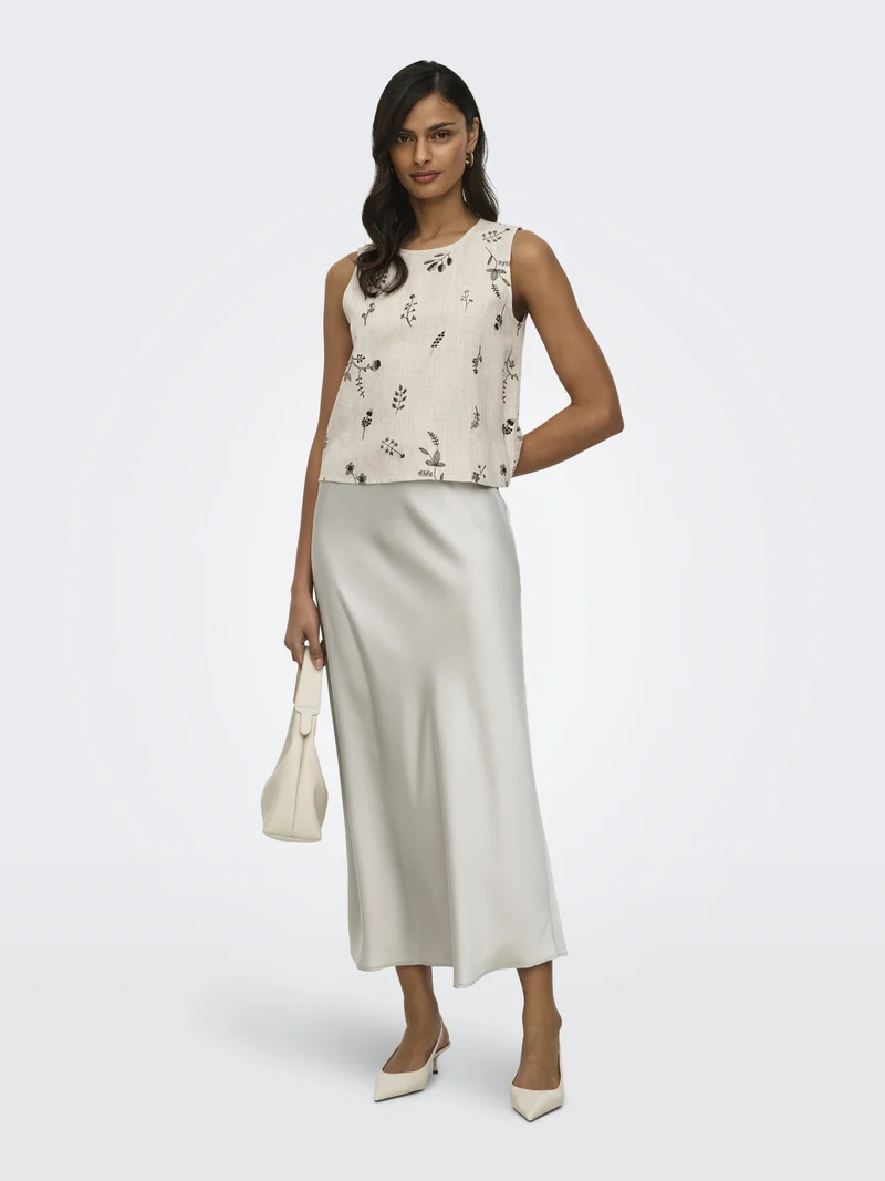 ONLCHIGO ANKEL SATIN SKIRT NOOS WVN, Dove