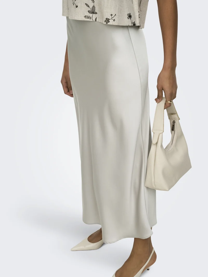 ONLCHIGO ANKEL SATIN SKIRT NOOS WVN, Dove