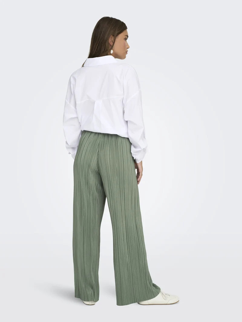 ONLRAVENNA PLISSE PANT NOOS JRS, Agave Green