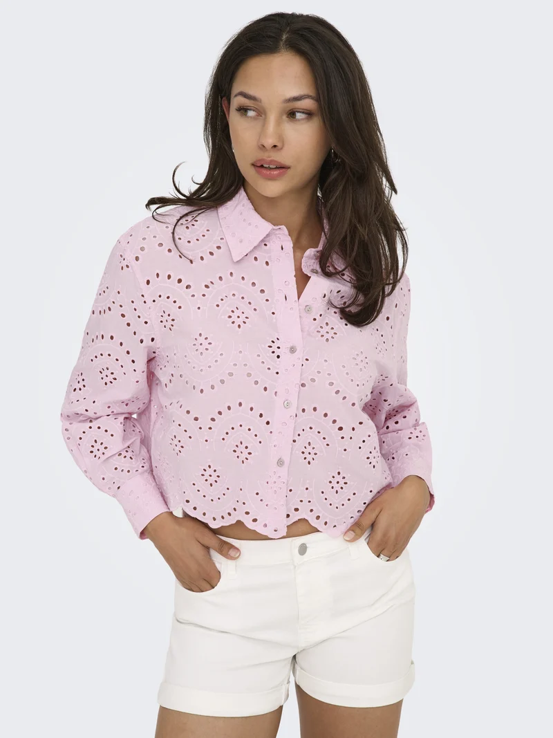 ONLVALAIS L/S SHIRT WVN NOOS, Pink Lady