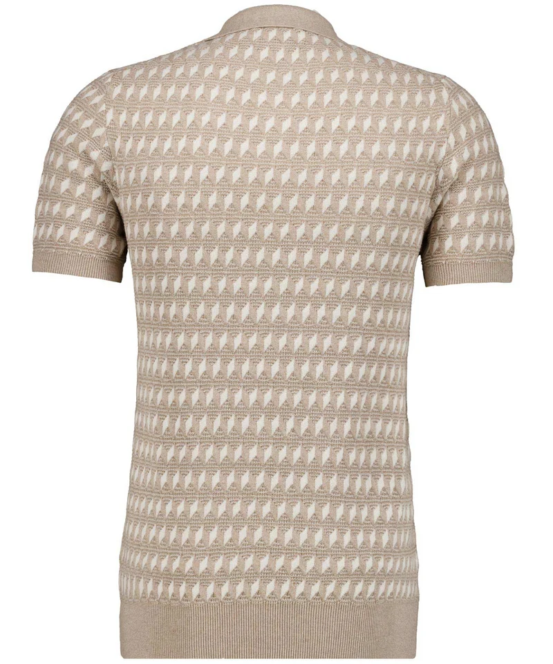 Resort collar, jacquard 2-col., SAND MELAN