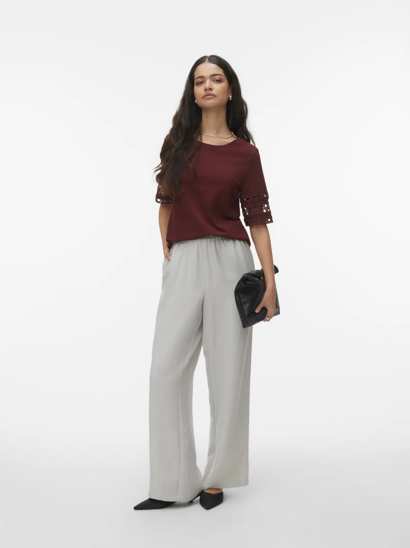 VMIVACY 2/4 O-NECK TOP JRS BTQ, Andorra