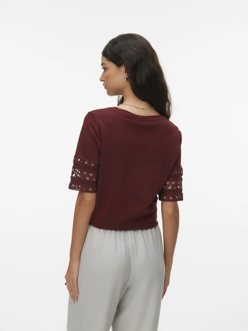 VMIVACY 2/4 O-NECK TOP JRS BTQ, Andorra