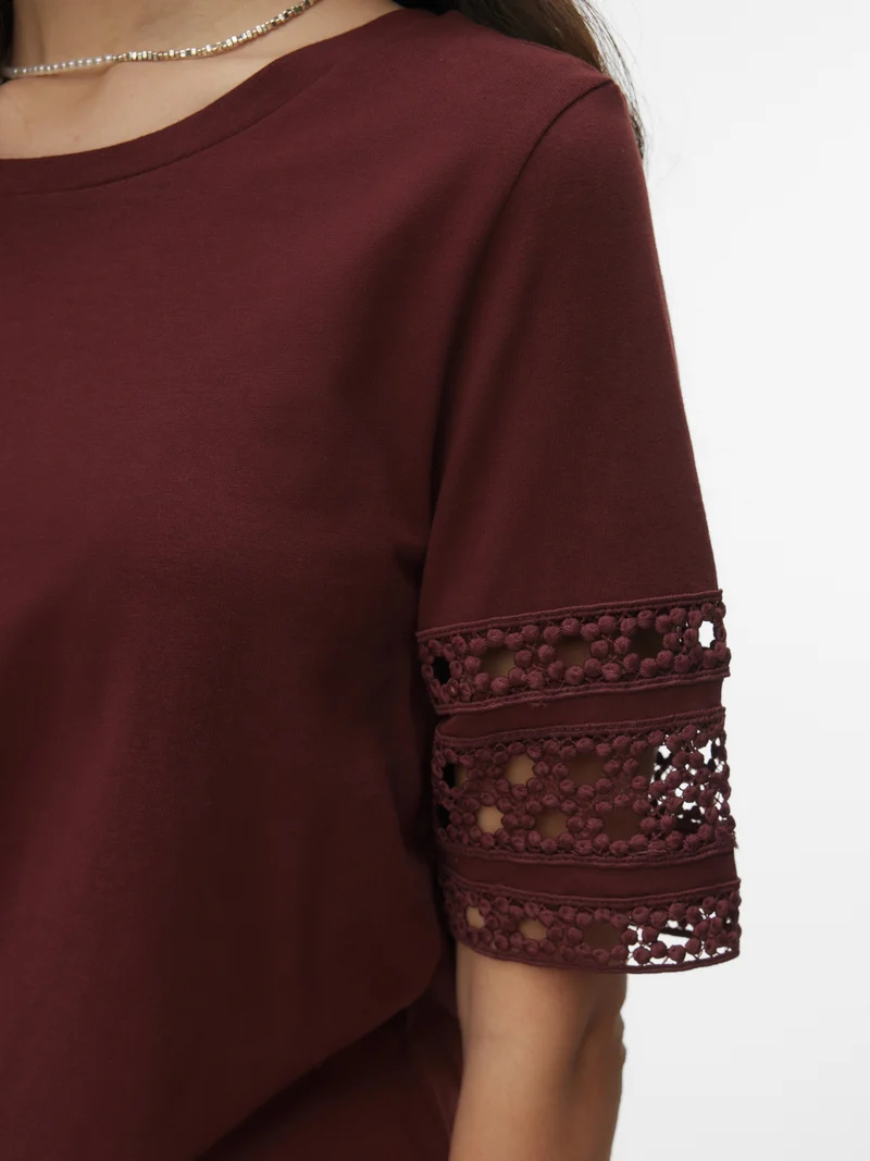 VMIVACY 2/4 O-NECK TOP JRS BTQ, Andorra