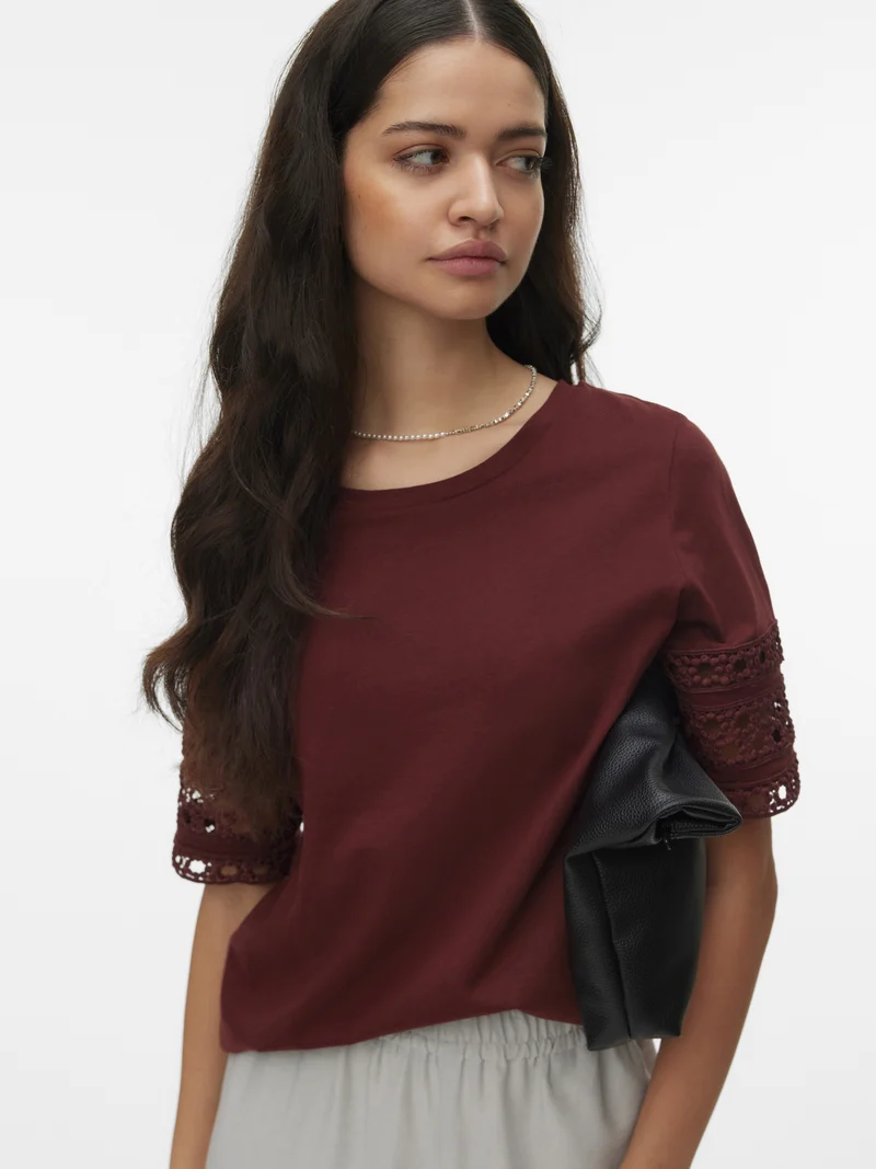 VMIVACY 2/4 O-NECK TOP JRS BTQ, Andorra