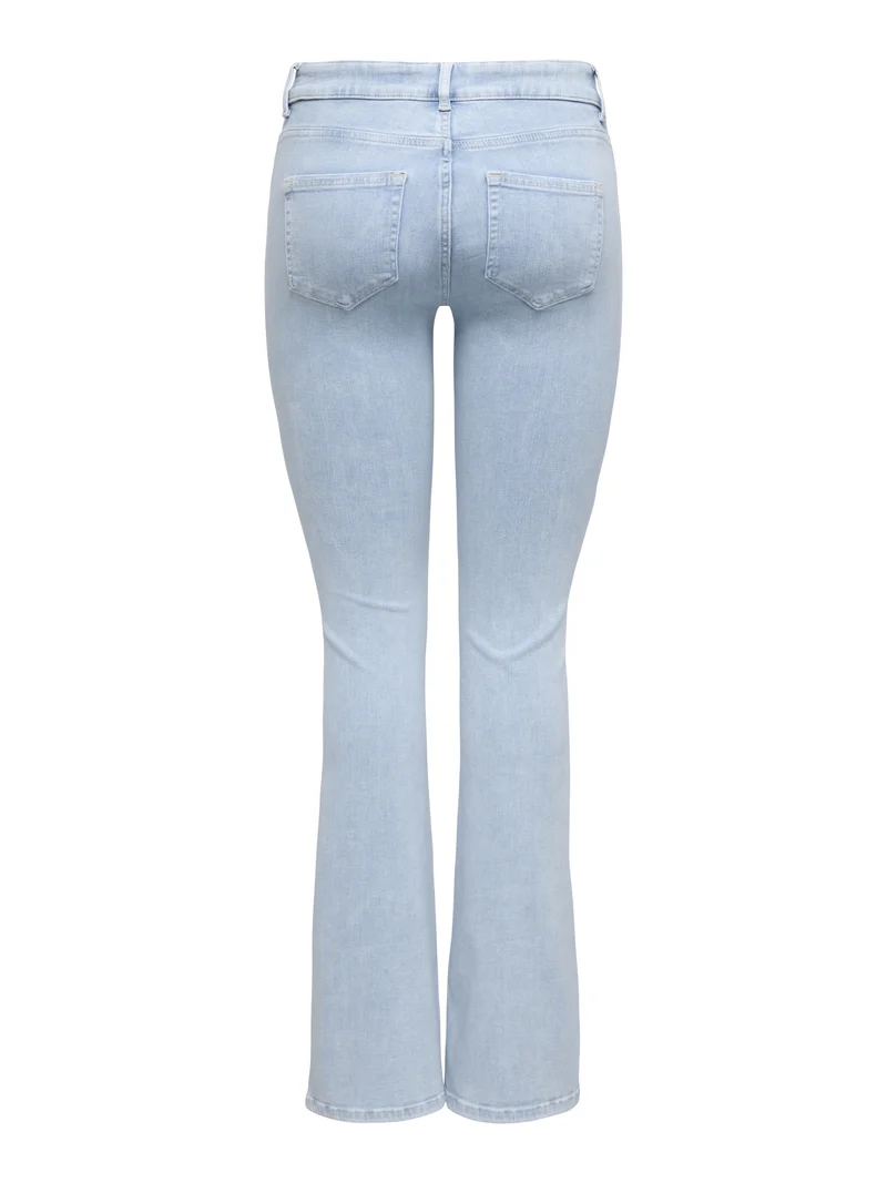 ONLBLUSH MID FLARED DNM CRO495 NOOS, Light Blue Bleached Denim