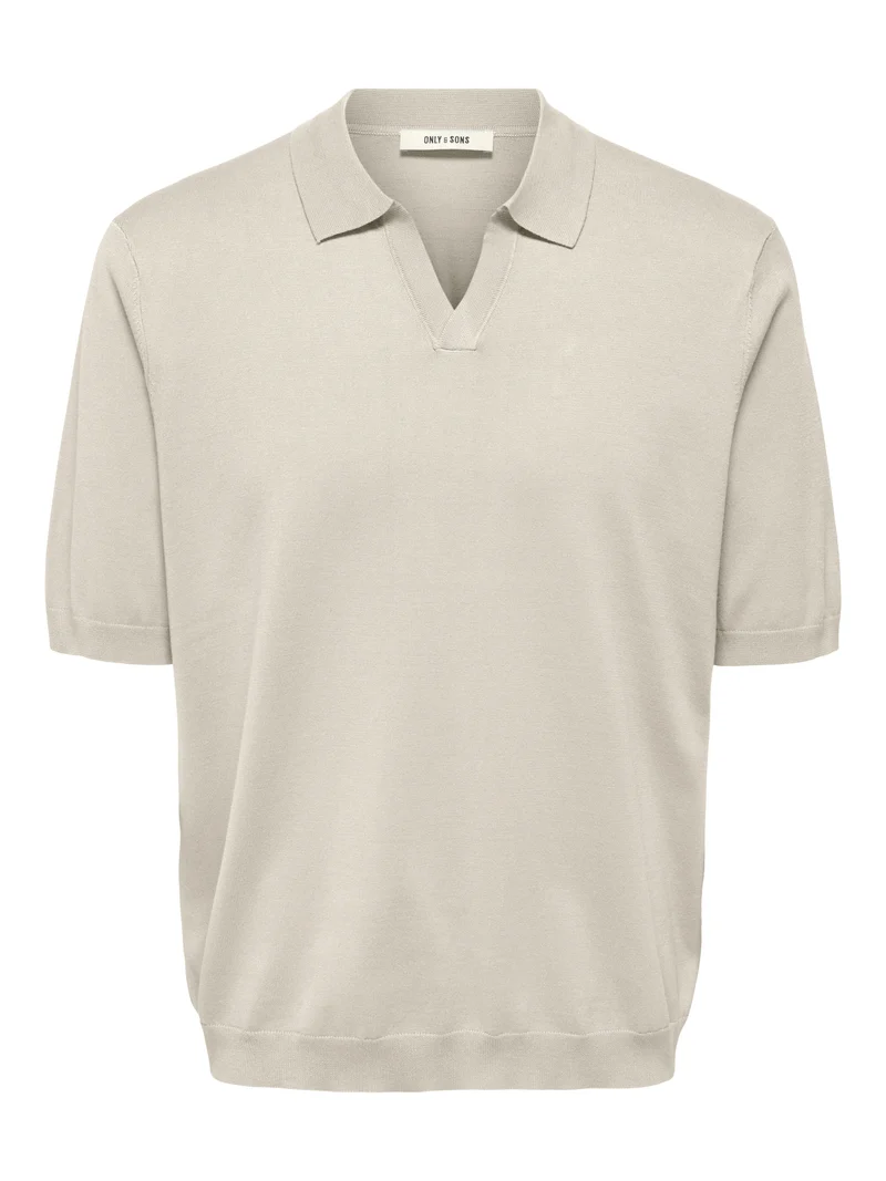 ONSWYLER LIFE RLX 12 SS SPLIT KNIT, Silver Lining