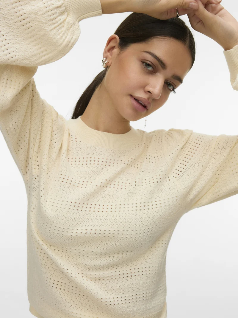 VMLIMONE LS O-NECK PULLOVER BOO, Birch