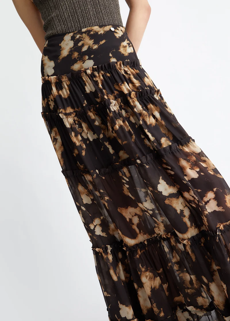 Printed Georgette Skirt