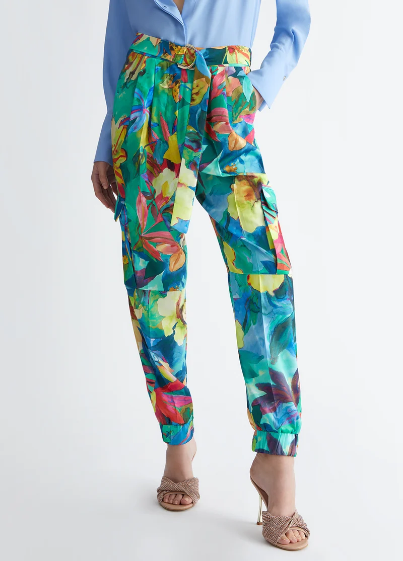 Floral Cargo Trousers