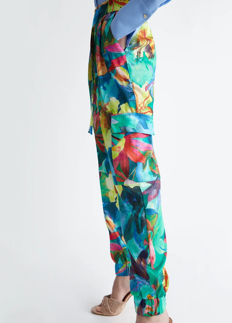 Floral Cargo Trousers