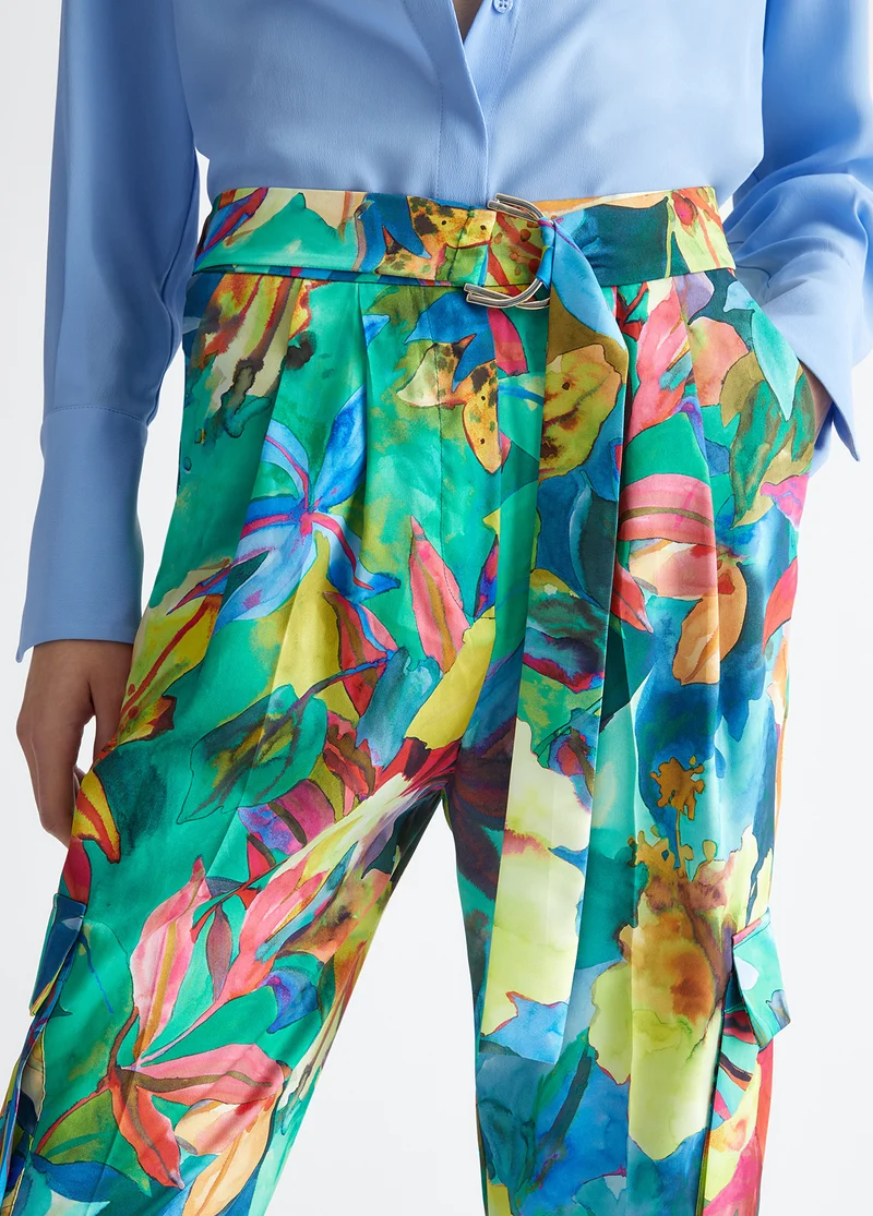 Floral Cargo Trousers