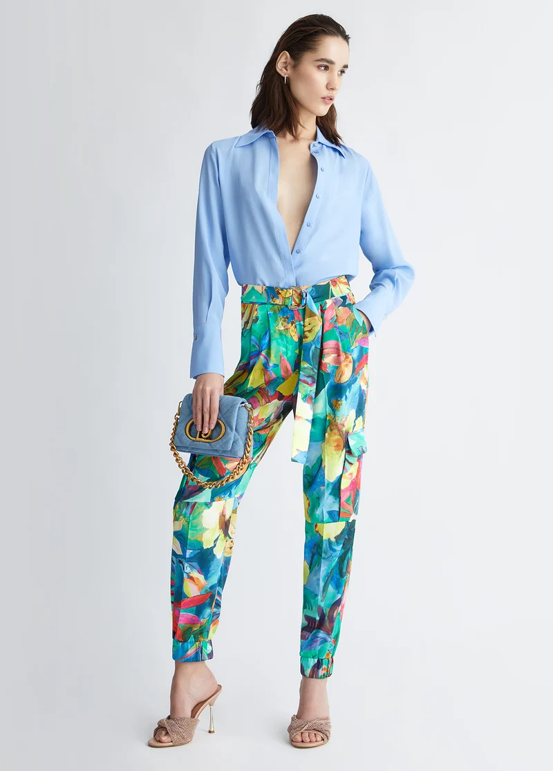 Floral Cargo Trousers