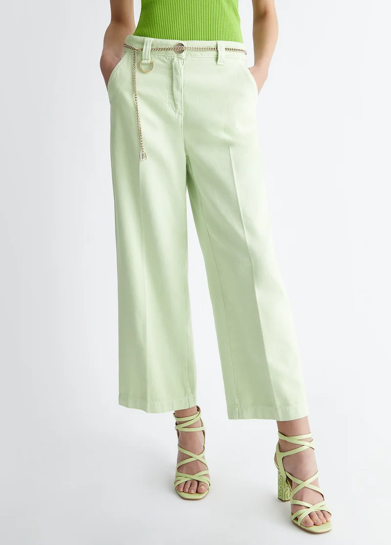Cropped Straight-Leg Trousers