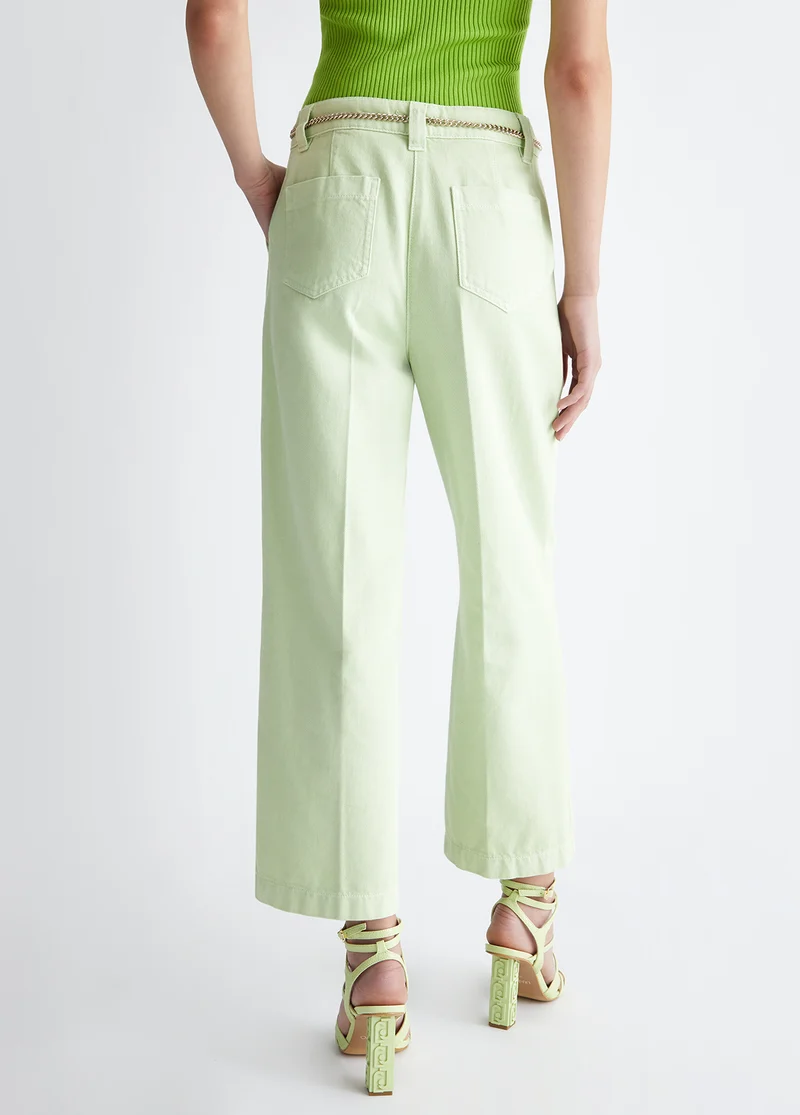 Cropped Straight-Leg Trousers