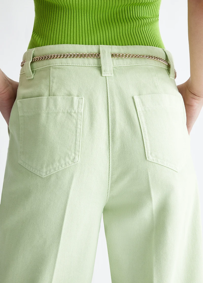 Cropped Straight-Leg Trousers