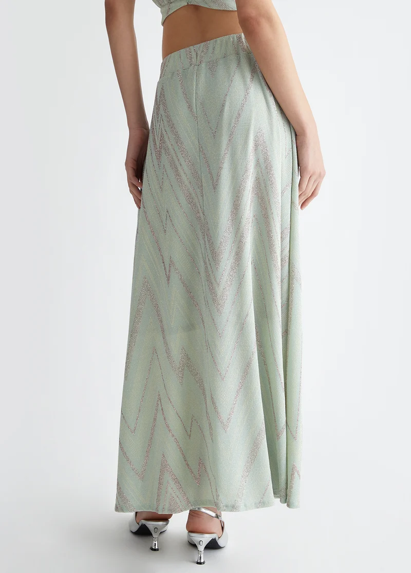 Long Chevron Skirt