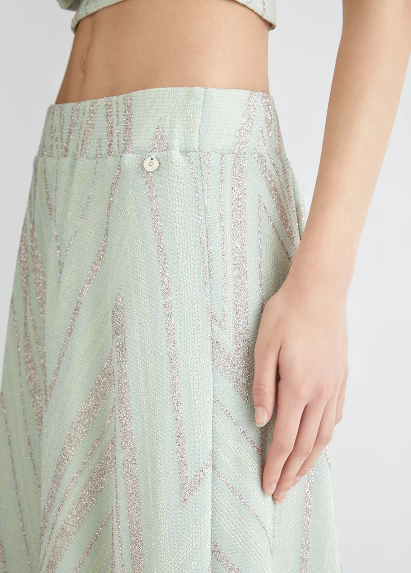 Long Chevron Skirt