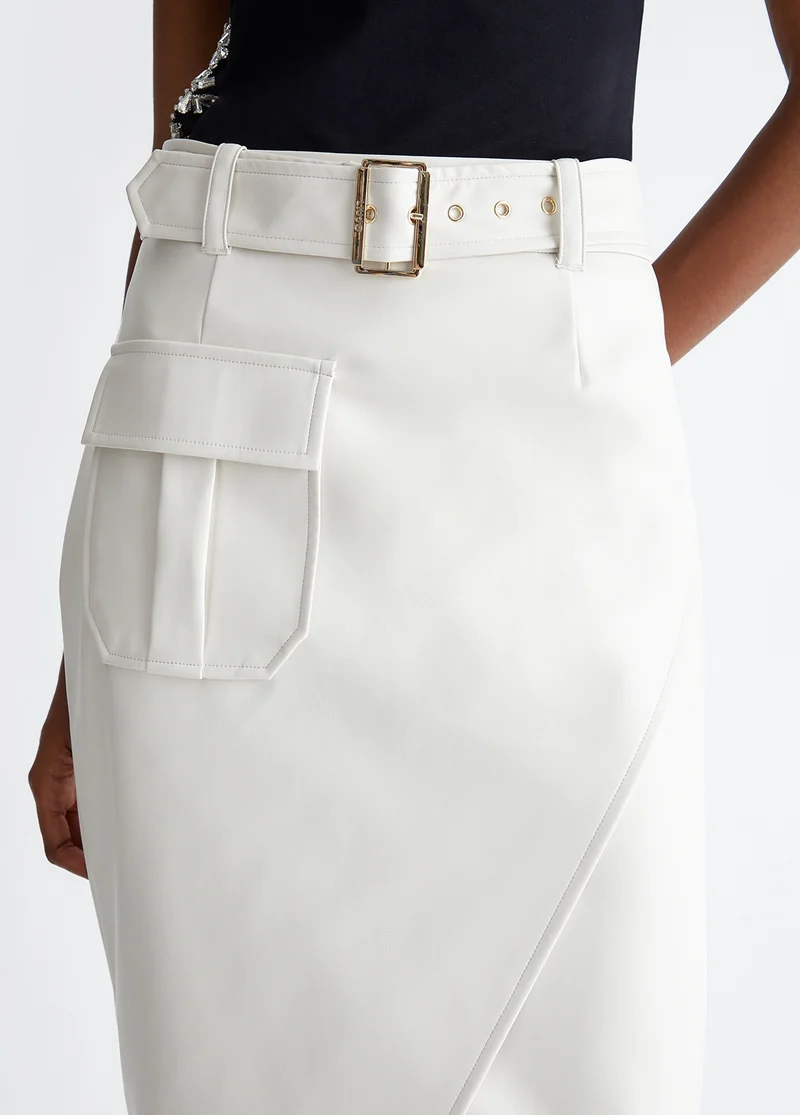 Coated Fabric Cargo Skirt