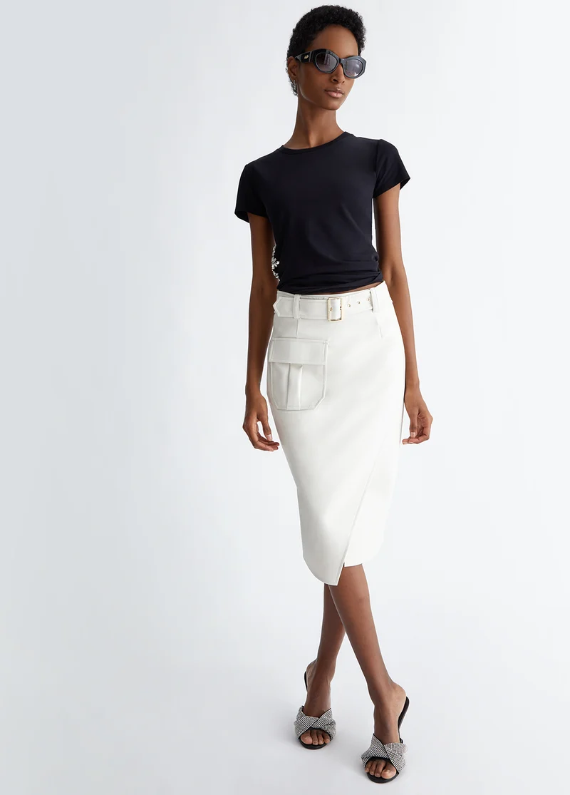 Coated Fabric Cargo Skirt