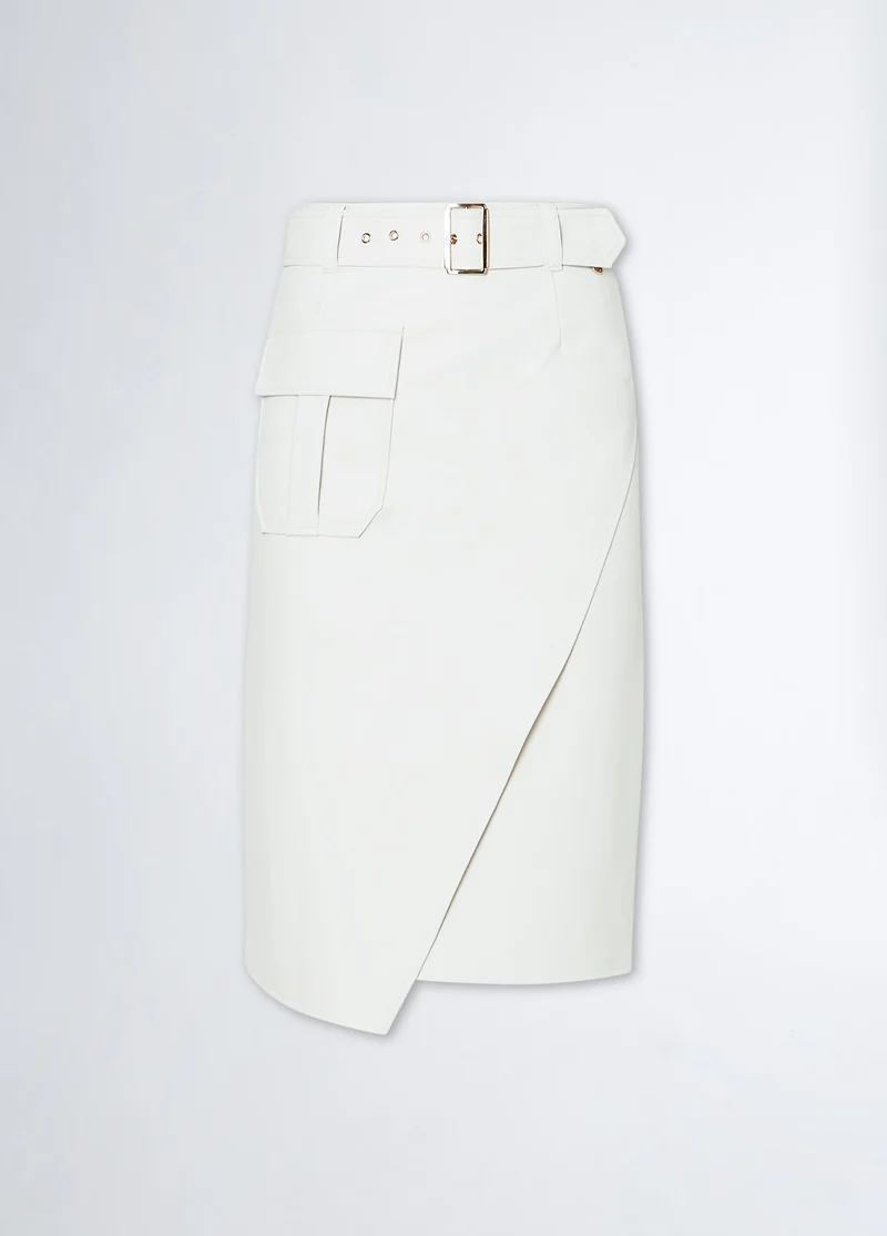 Coated Fabric Cargo Skirt