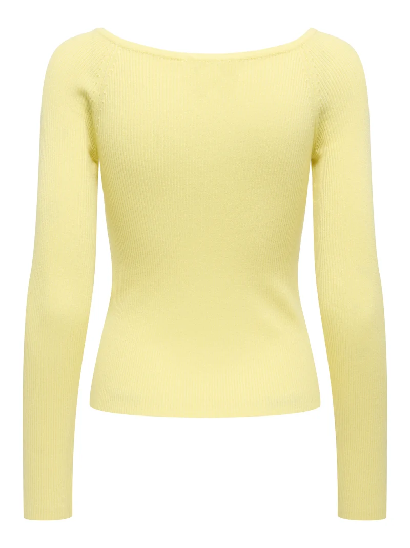 JDYNANNA L/S V-NECK PULLOVER KNT, Double Cream