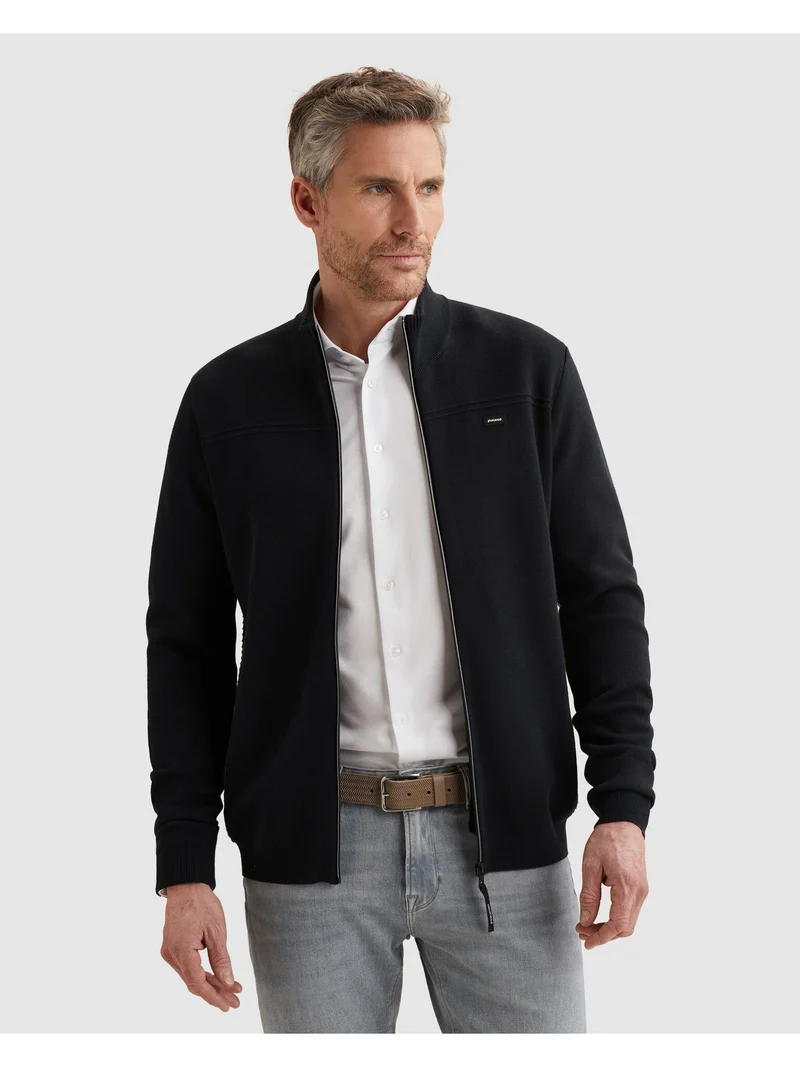 Zip jacket cotton modal bonded, Sky Captain