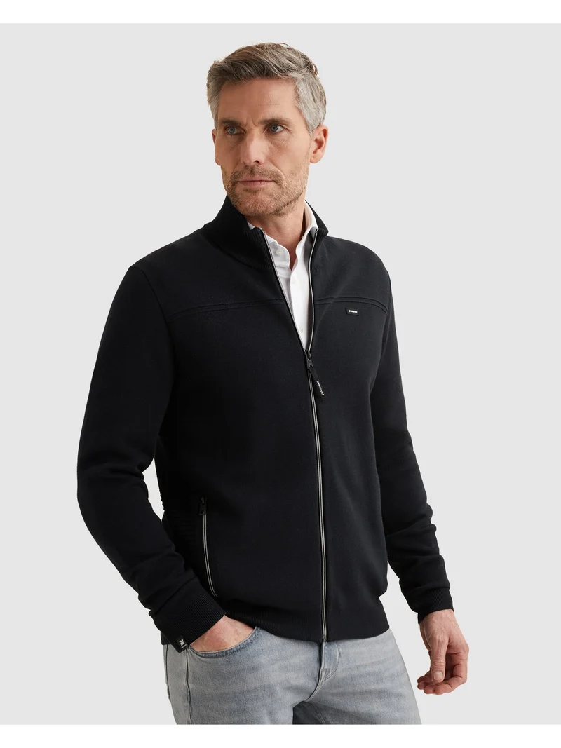 Zip jacket cotton modal bonded, Sky Captain