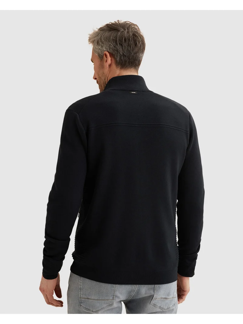 Zip jacket cotton modal bonded, Sky Captain
