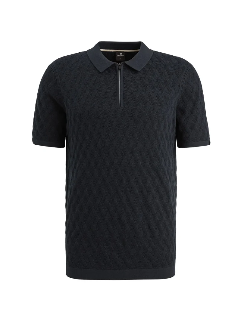 Short sleeve polo cotton modal, Sky Captain