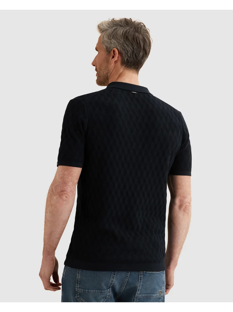 Short sleeve polo cotton modal, Sky Captain