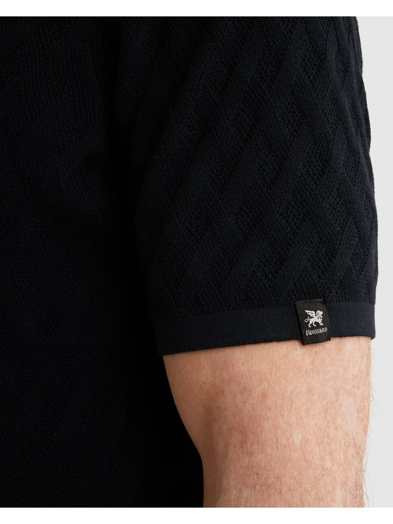 Short sleeve polo cotton modal, Sky Captain