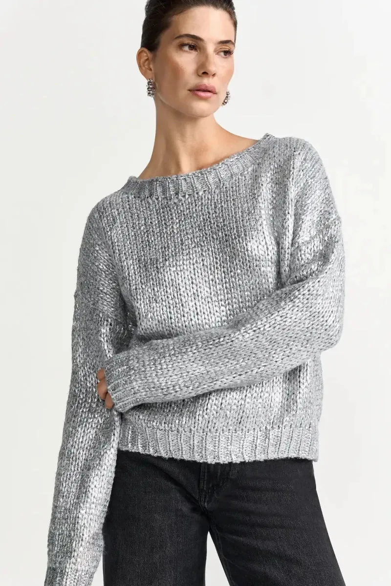 Rich Royal Crew Neck Sweatshirt in der Farbe Silver