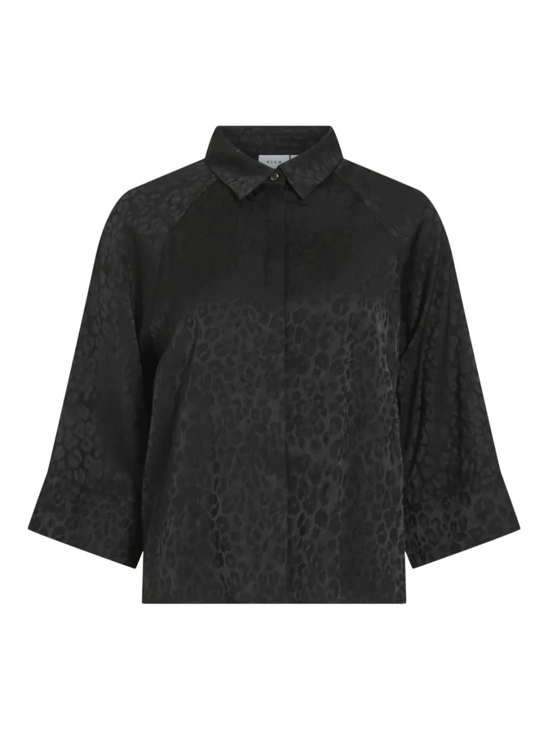 Vila Bluse Visalina in der Farbe Black Beauty