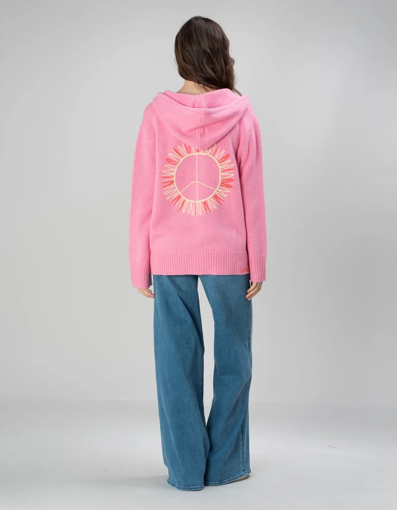 Bestickter Kaschmir-Hoody Solmar