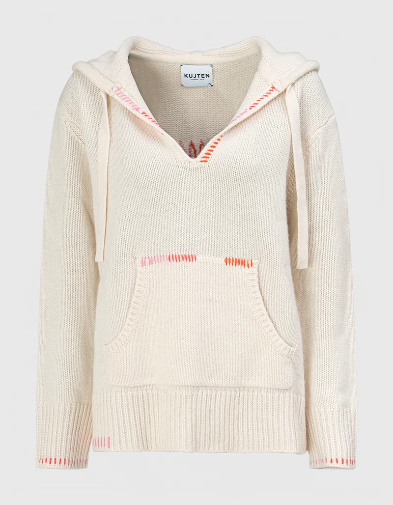Bestickter Kaschmir-Hoody Solmar
