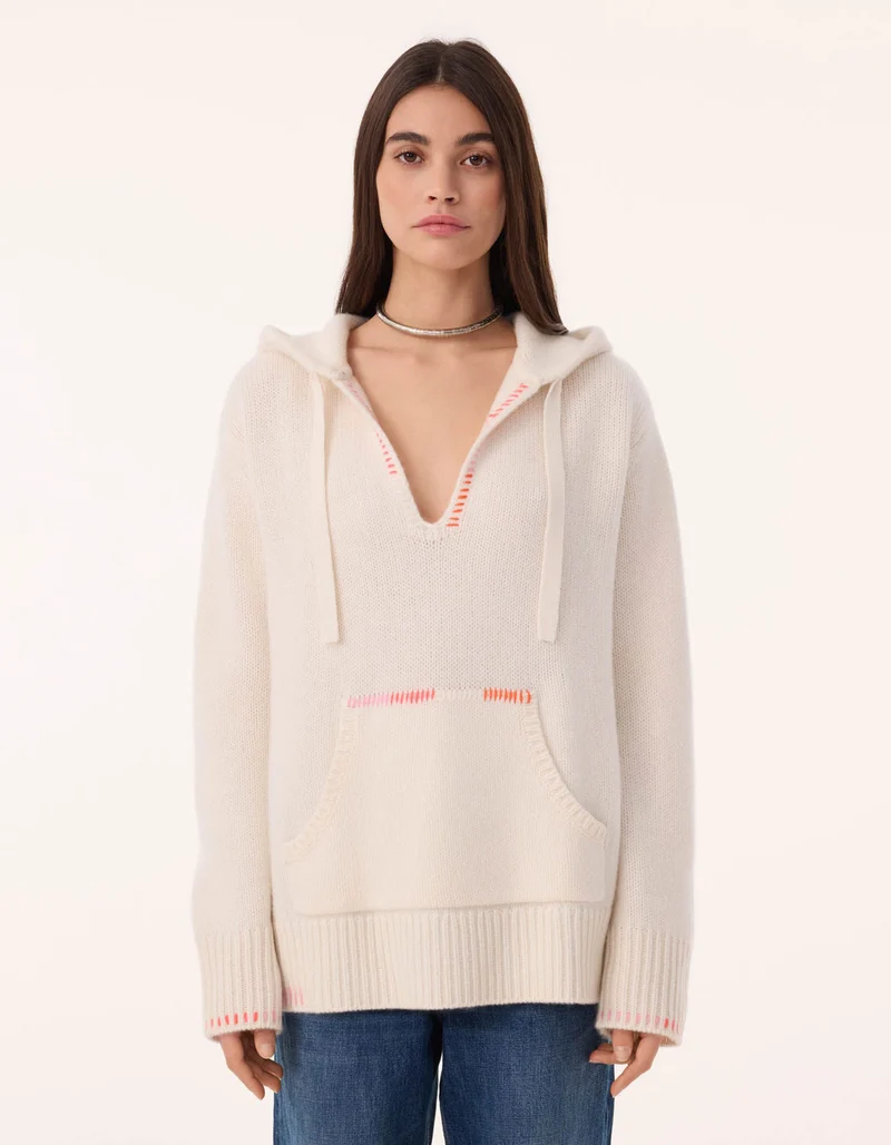 Bestickter Kaschmir-Hoody Solmar