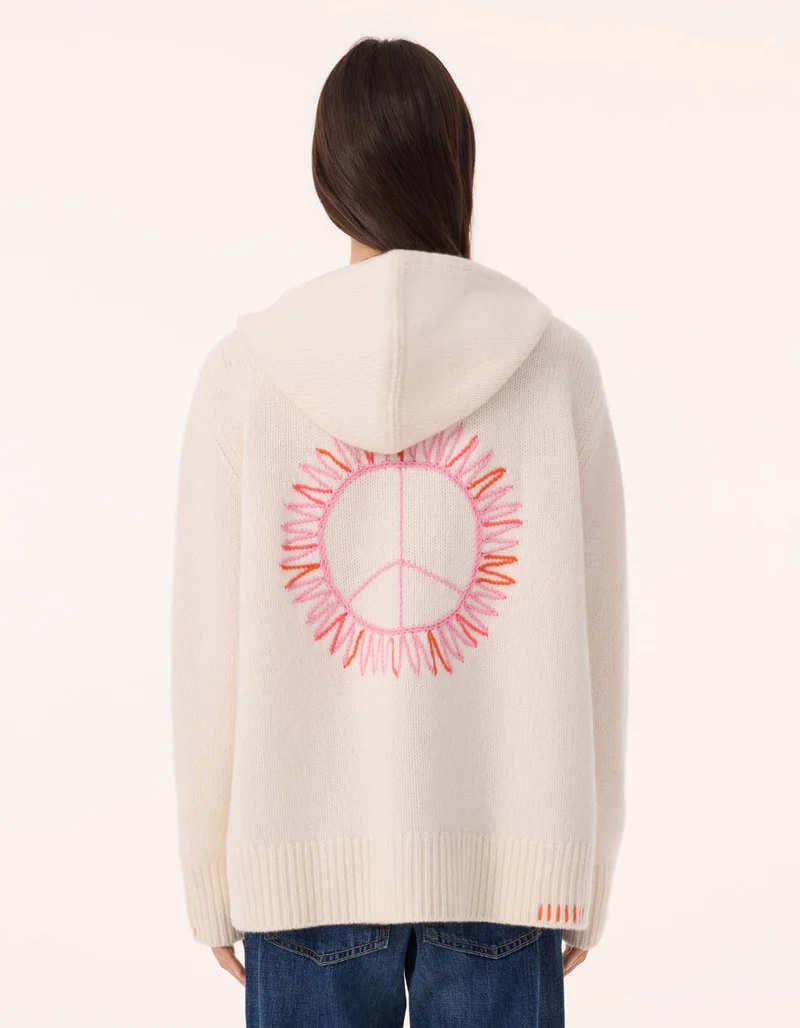 Bestickter Kaschmir-Hoody Solmar