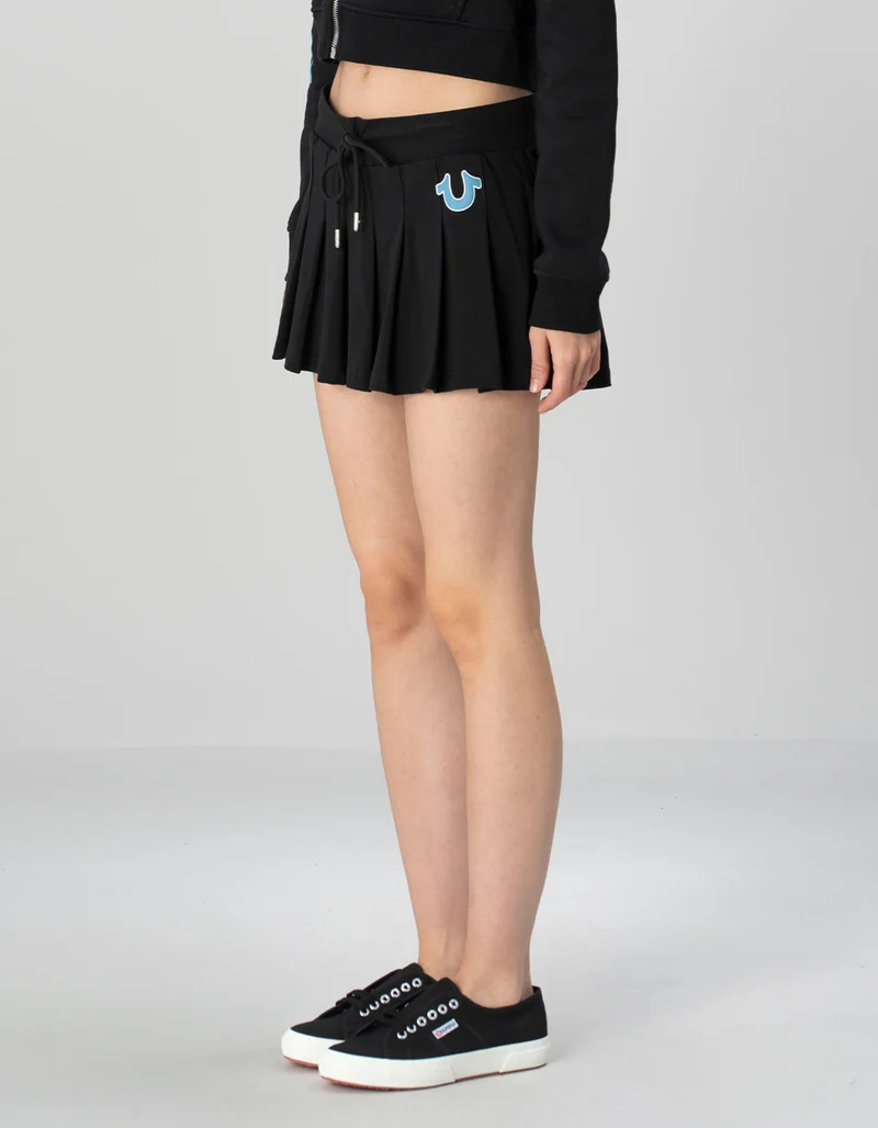 Mini-Falten-Skort mit Label-Print