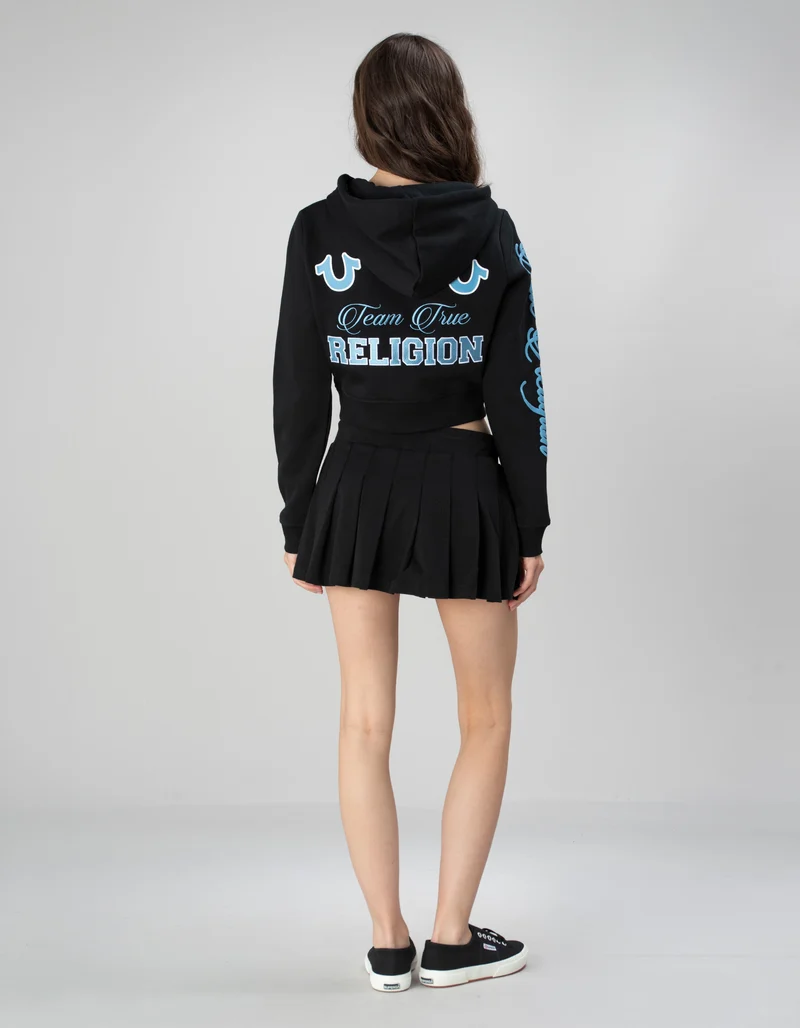 Mini-Falten-Skort mit Label-Print