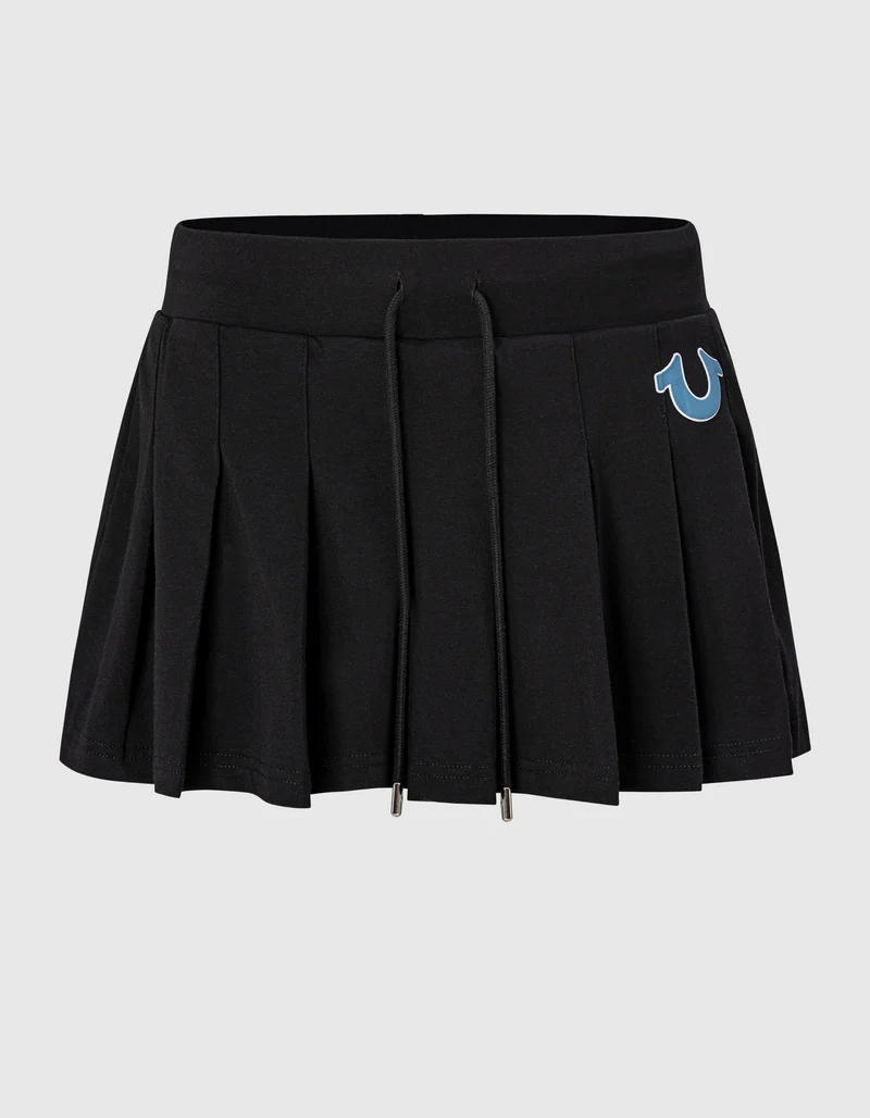 Mini-Falten-Skort mit Label-Print
