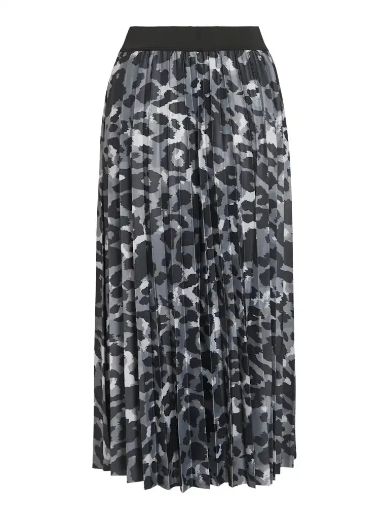 Vila Vinitban Midi Skirt in der Farbe Camouflage Glacier Gray
