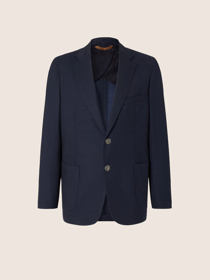 Wool and Silk Gabardine Blazer