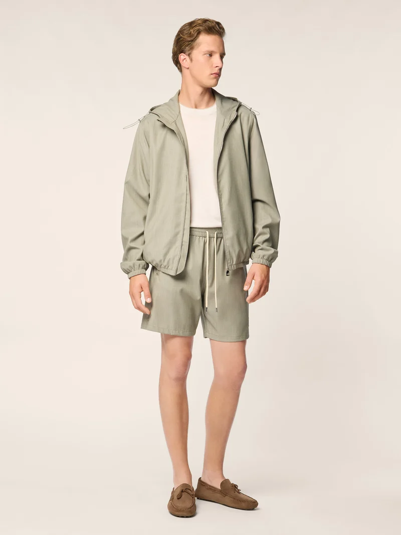 Wool and Nylon Ripstop Jacket
