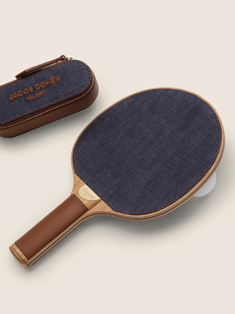 Ping Pong kit in denim and leather