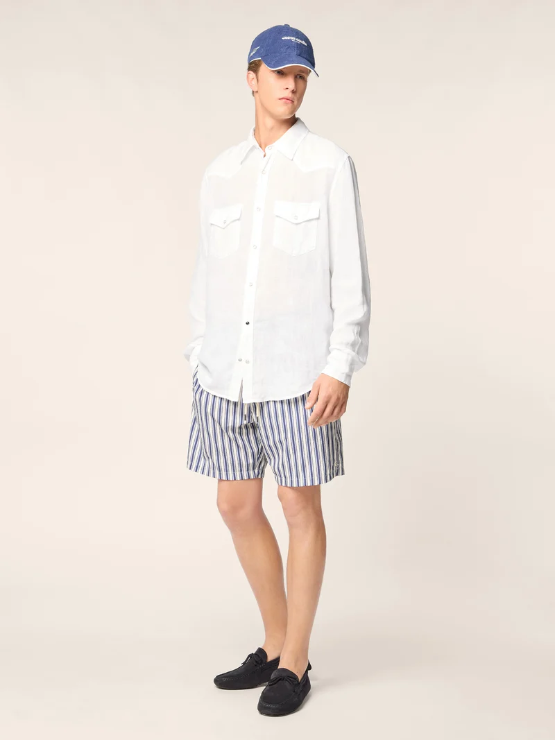 Swim Shorts in Technical Seersucker