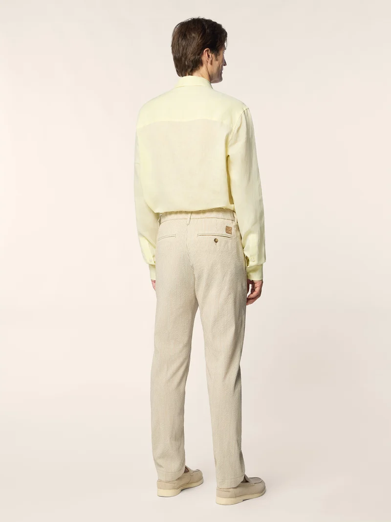 Gray – Pants in Wool Seersucker