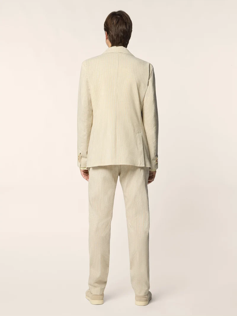 Blazer in Wool Seersucker
